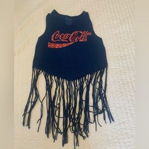 Red and blue coca-cola fringe tank